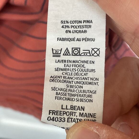 LL Bean Men's Striped Polo Shirt Sz L Traditional Fit Pima Cotton Casual Comfort - Picture 6 of 12